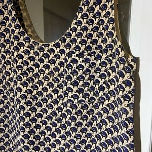 Silk tank dress with beautiful elephant pattern design and pocket